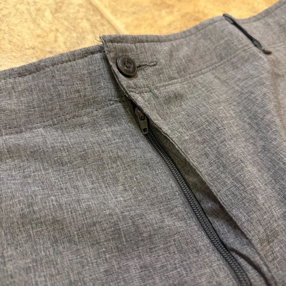 Ben Hogan Mens 44 Heather Grey Performance Golf Shorts Stretch Flat Front WT4414